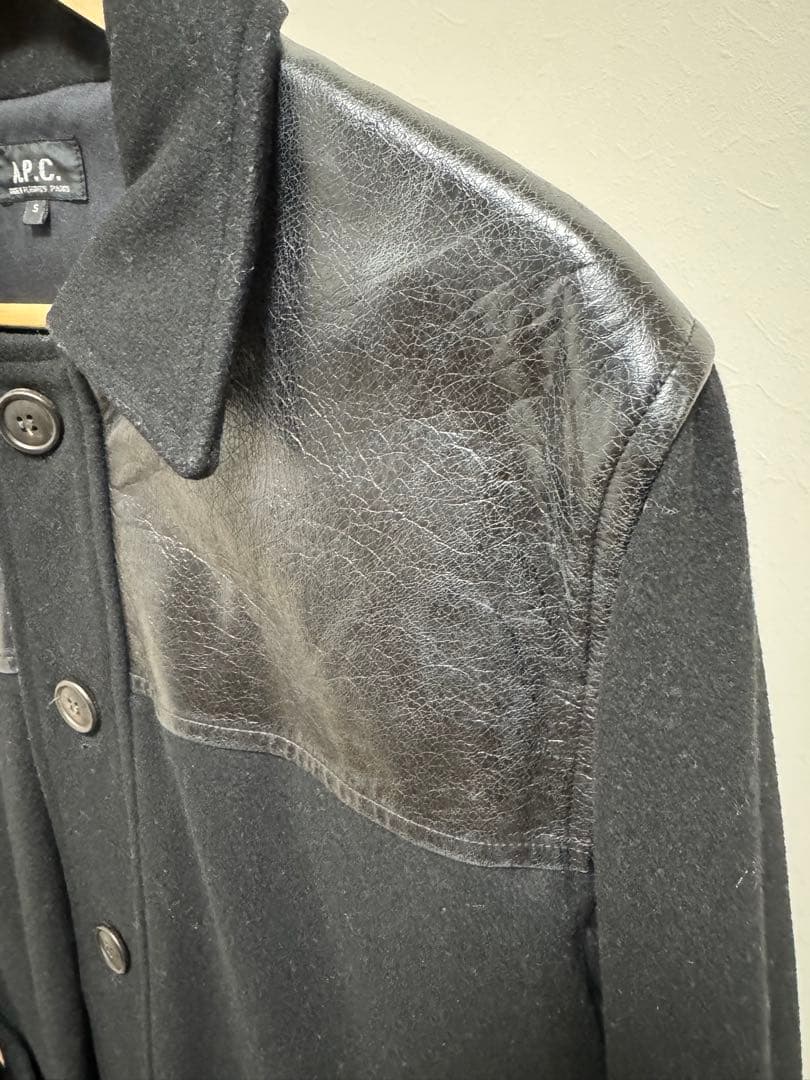 A.P.C. ドンキージャケット ウール レザー フランス製　希少