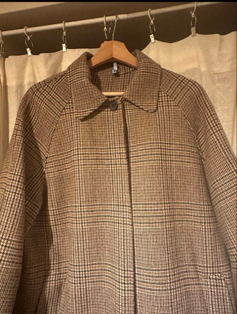 todayfulステンカラーチェックコート 38