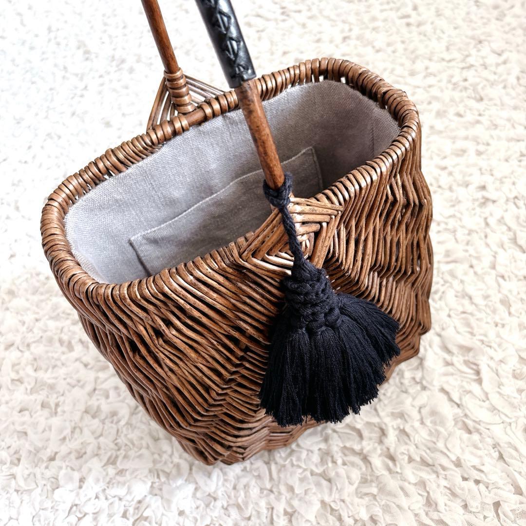 Pale Jute weekend basket Large カゴバッグ
