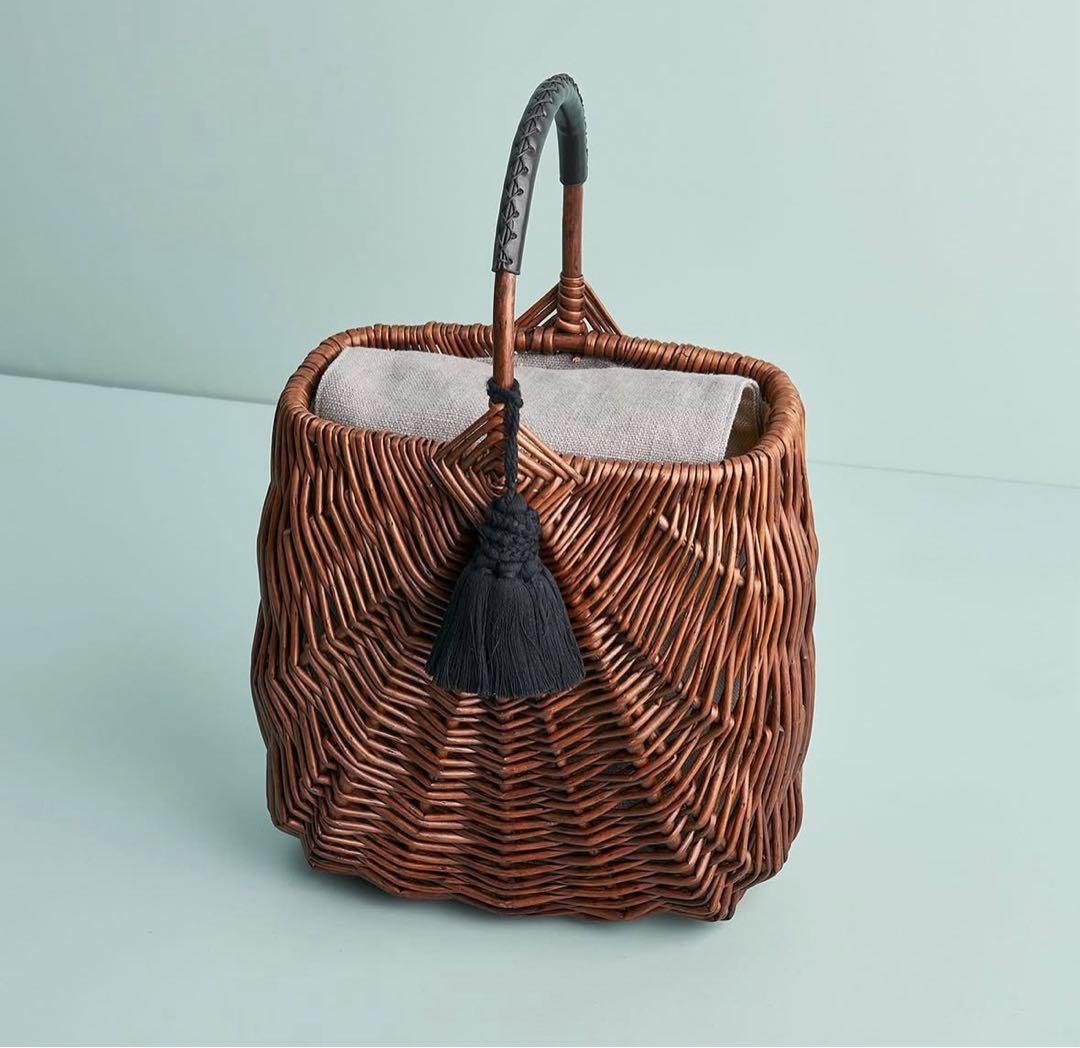 Pale Jute weekend basket Large カゴバッグ