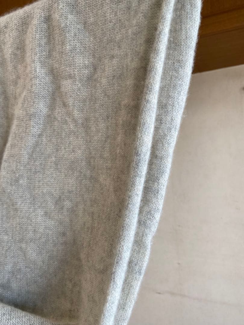 evam eva カシミア100% マフラー　ライトグレー