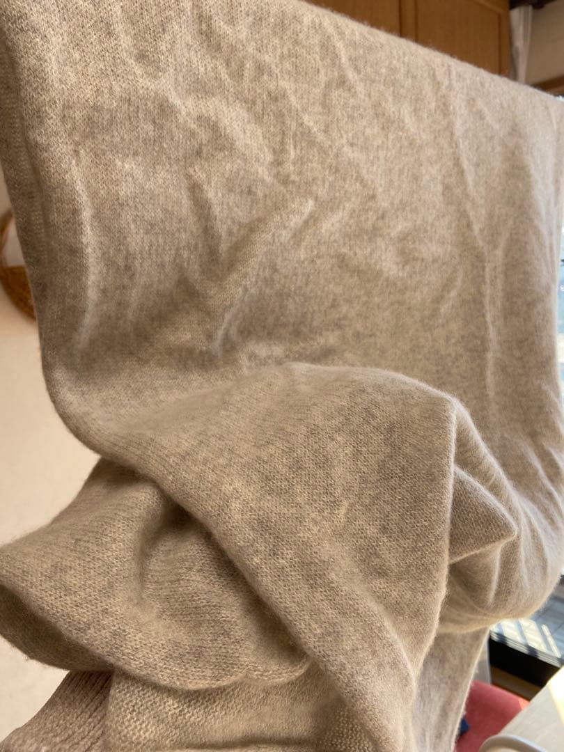 evam eva カシミア100% マフラー　ライトグレー