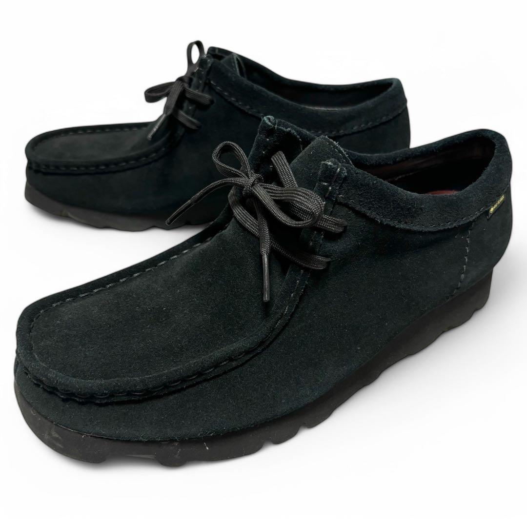 極美品 未使用級 クラークス ワラビー ゴアテックス スエード ブラック 黒