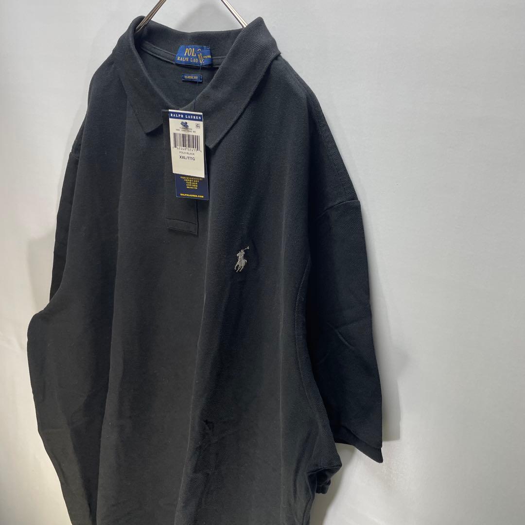 新品未使用タグ付　ポロ　ラルフローレン　ポロシャツ　ブラック　サイズXXL