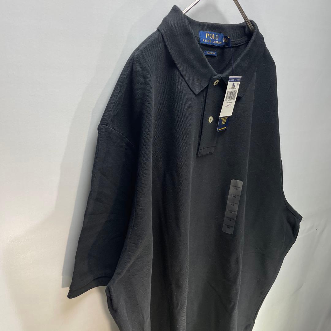 新品未使用タグ付　ポロ　ラルフローレン　ポロシャツ　ブラック　サイズXXL