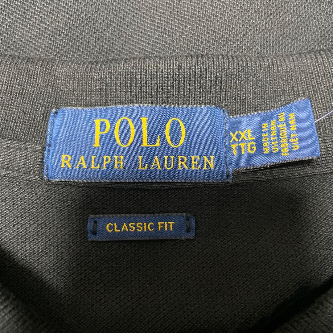 新品未使用タグ付　ポロ　ラルフローレン　ポロシャツ　ブラック　サイズXXL