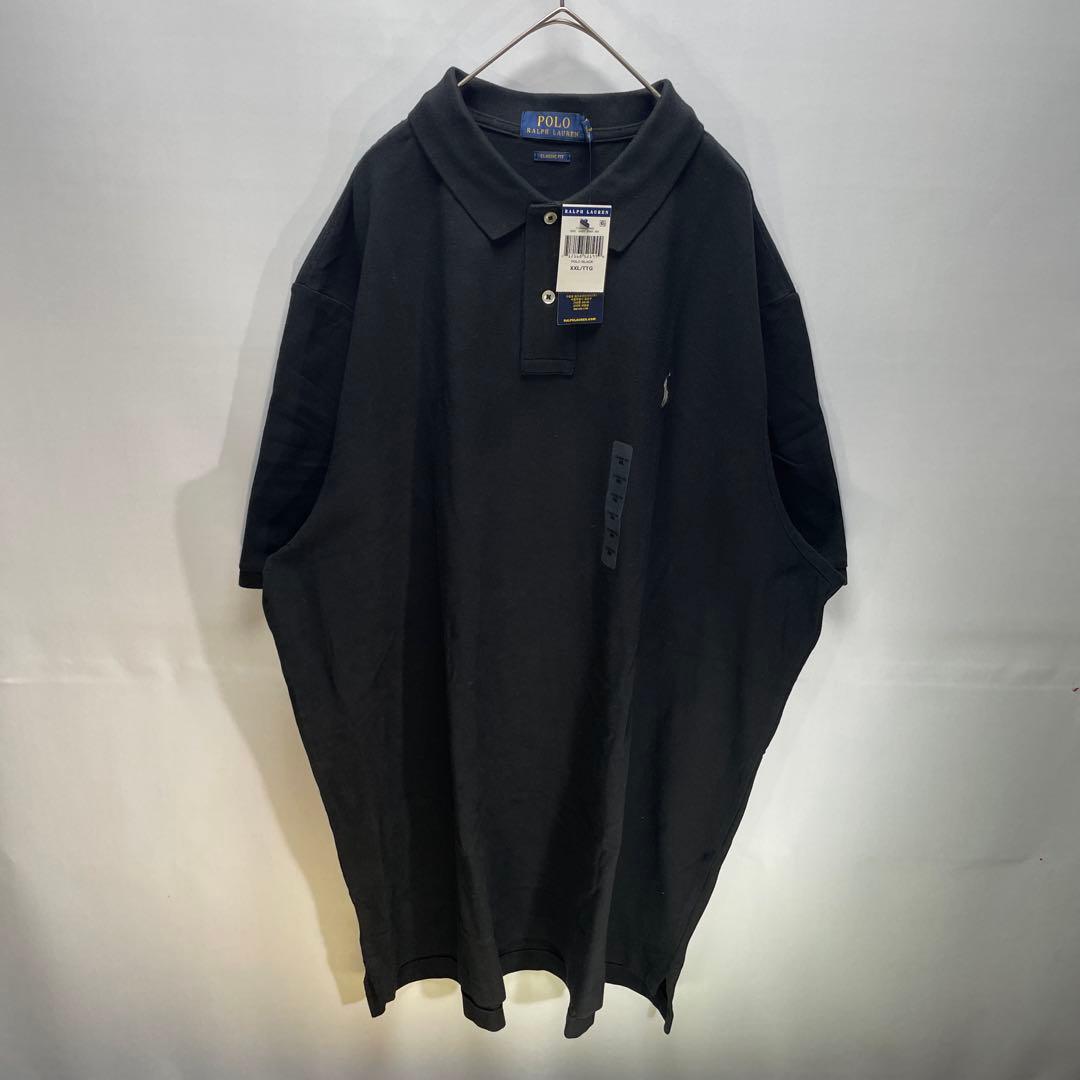 新品未使用タグ付　ポロ　ラルフローレン　ポロシャツ　ブラック　サイズXXL