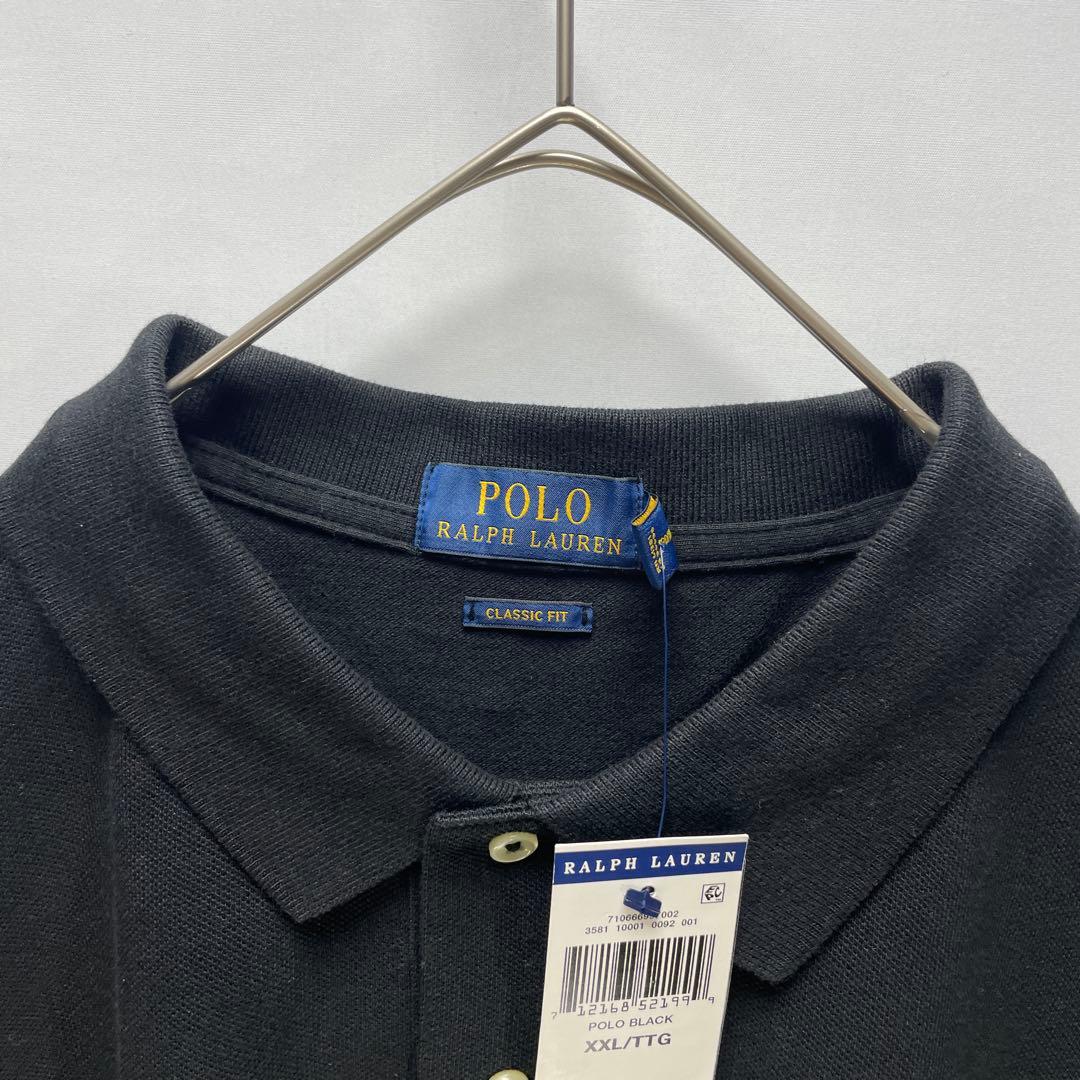 新品未使用タグ付　ポロ　ラルフローレン　ポロシャツ　ブラック　サイズXXL