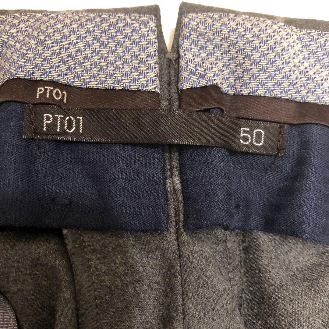 PT01 スーパースリムフィット　グレーチェック