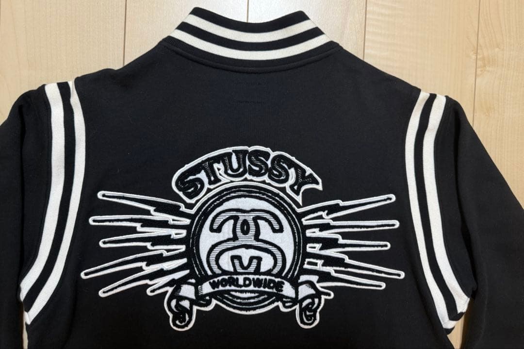 希少サイズXL!! Stussy バーシティー スウェットスタジャン