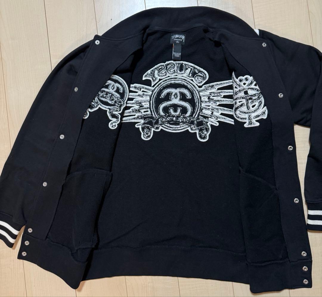 希少サイズXL!! Stussy バーシティー スウェットスタジャン