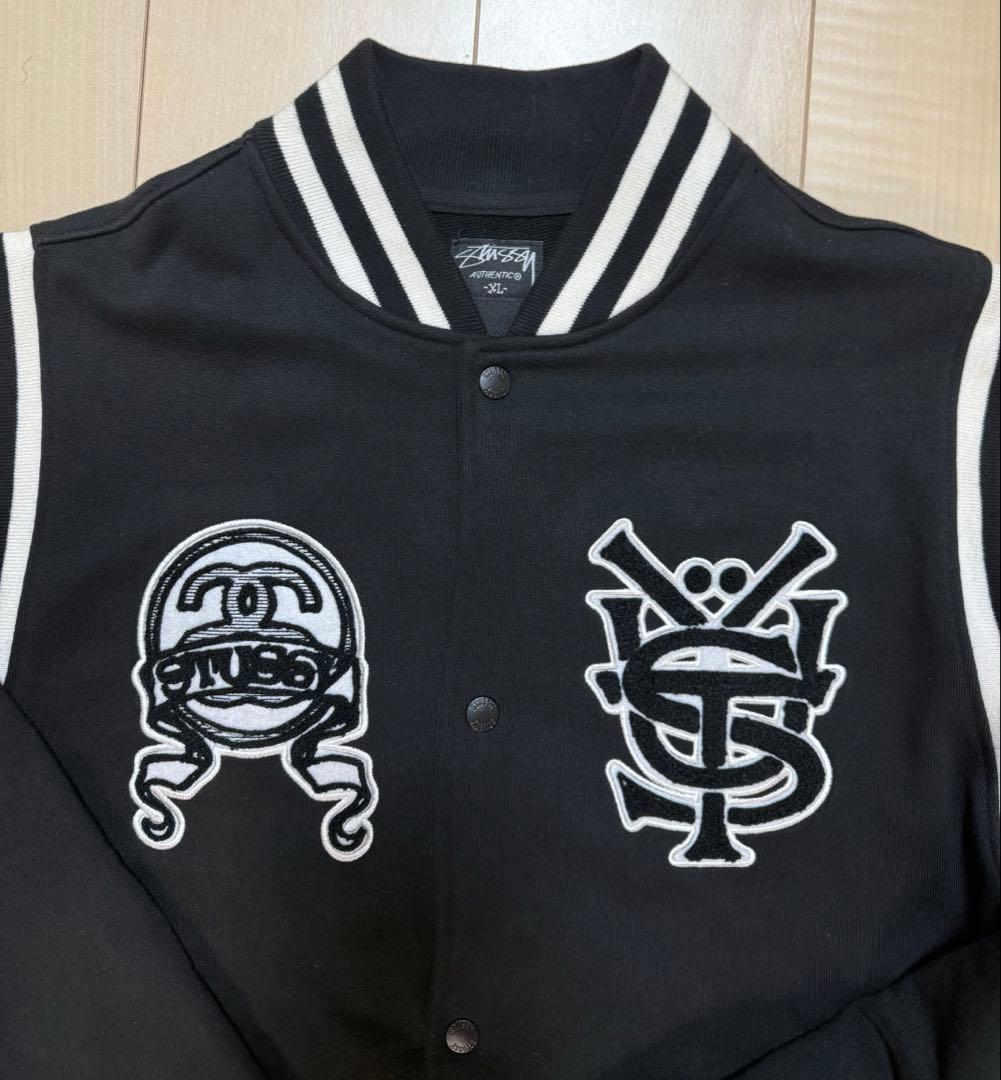 希少サイズXL!! Stussy バーシティー スウェットスタジャン