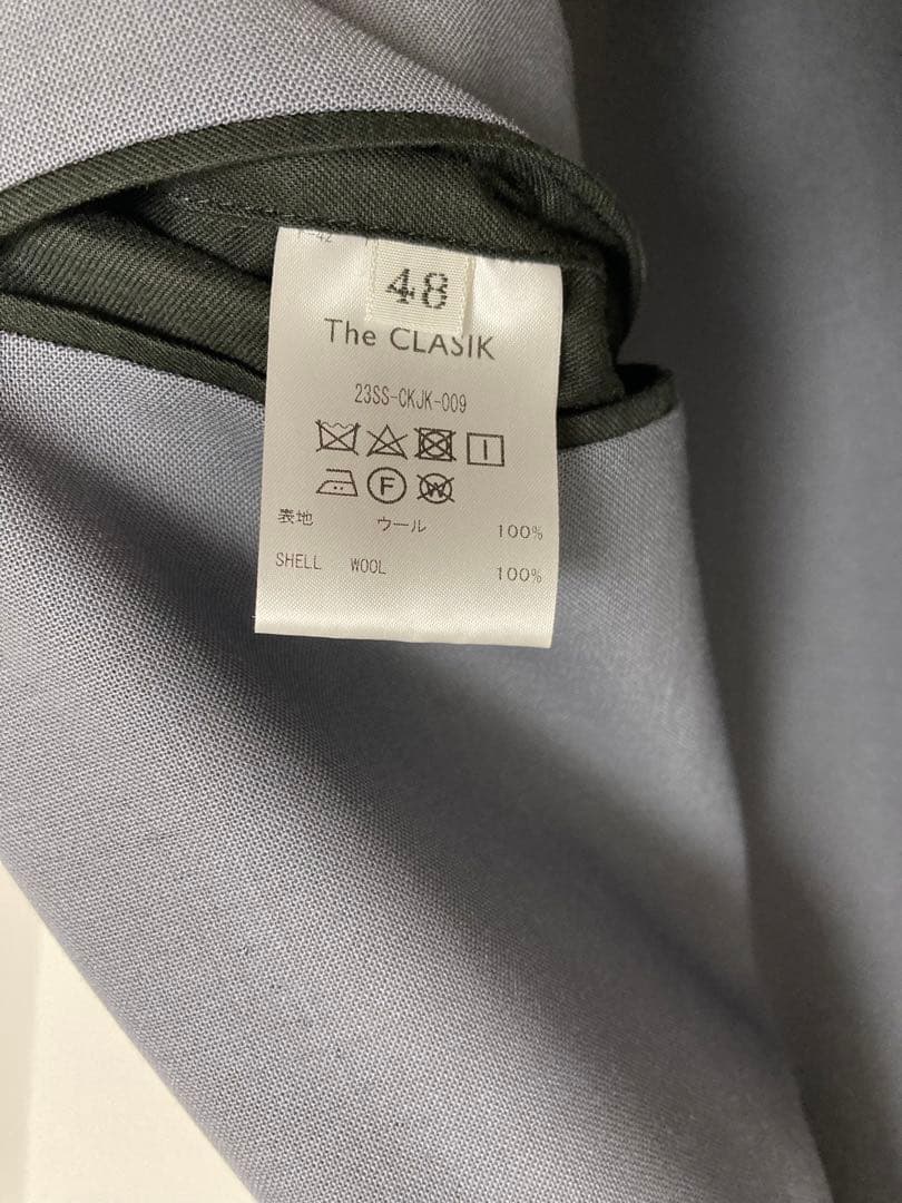 the CLASIK テーラードジャケット　DORMEUIL高級ウール　グレー