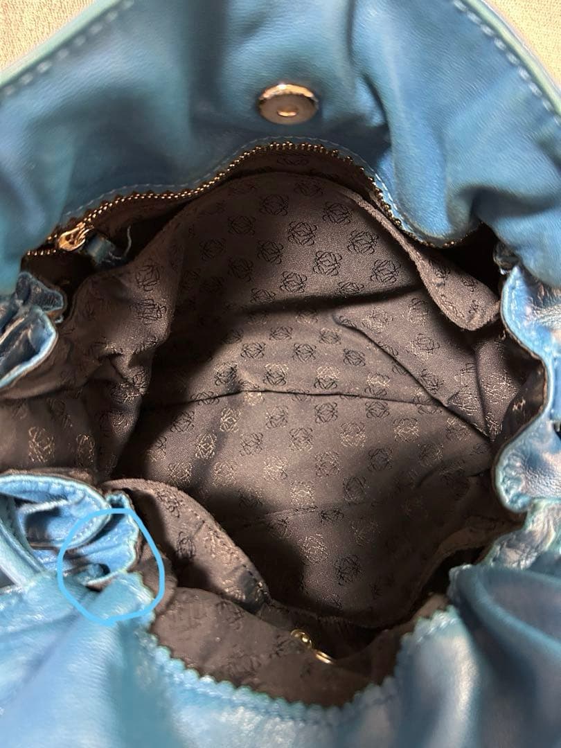 【※最終】LOEWE フラメンコ ブルー ショルダーバッグ