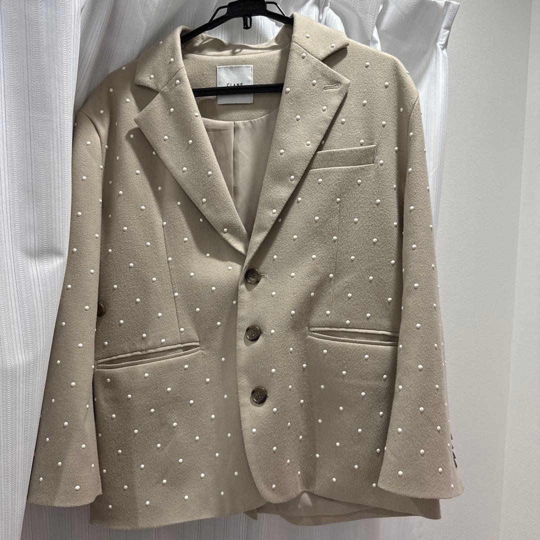 【あ】CLANEクラネ パールドットジャケット