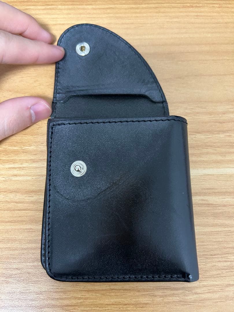 Hender scheme wallet black 二つ折り財布　数回使極美品