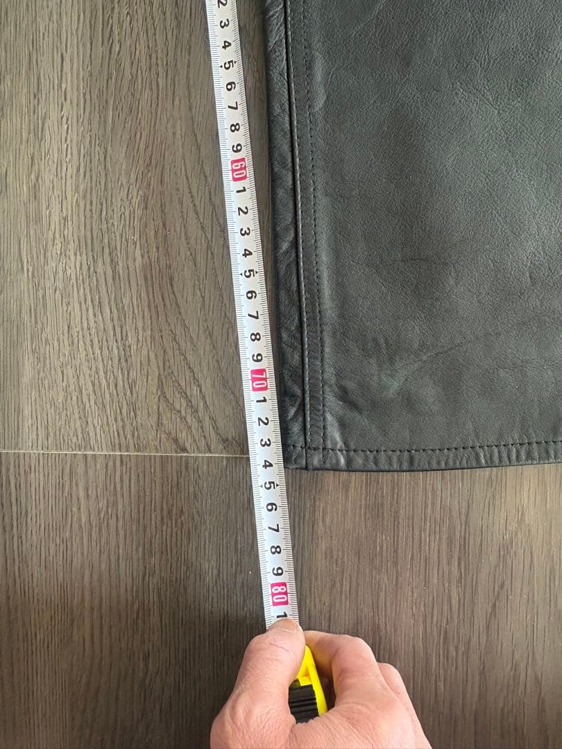 希少 OLD GAP ストレート レザーパンツ 本革 黒 ギャップ ビンテージ