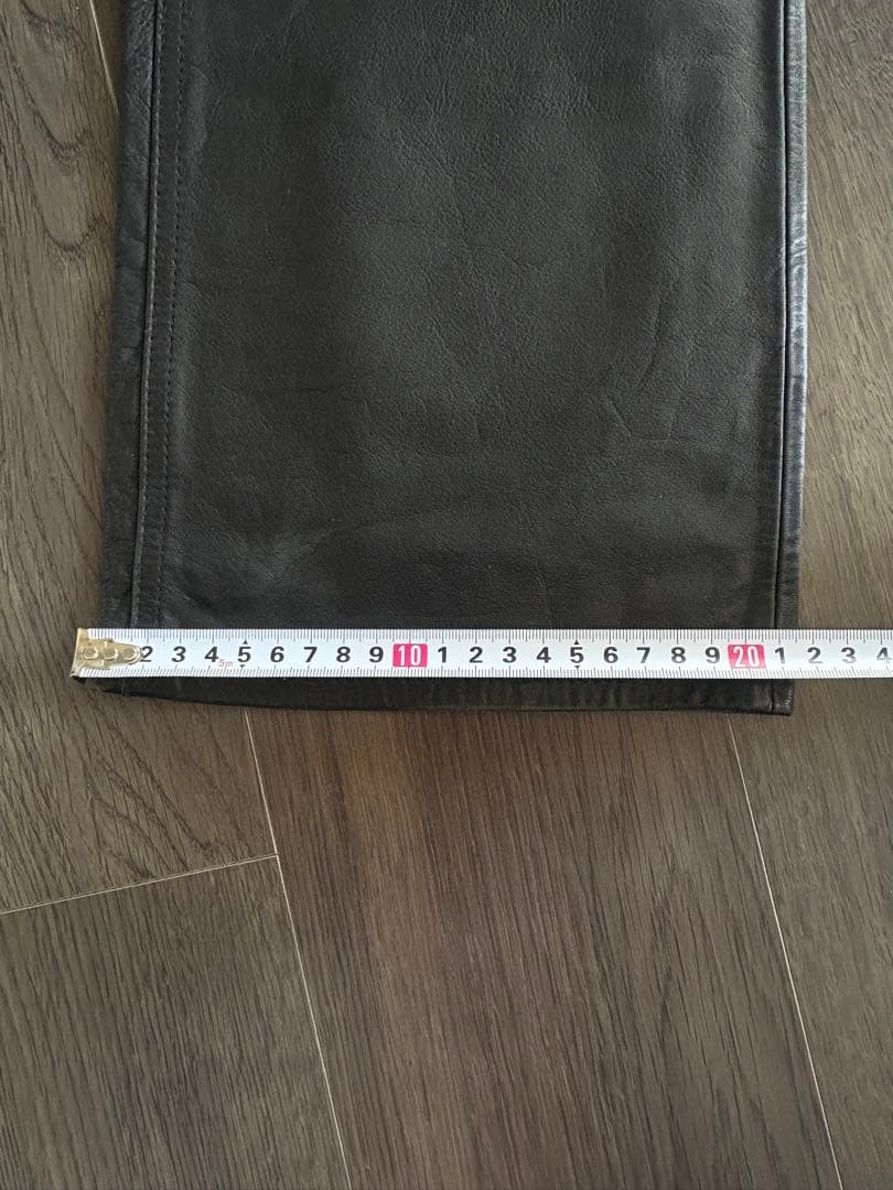 希少 OLD GAP ストレート レザーパンツ 本革 黒 ギャップ ビンテージ