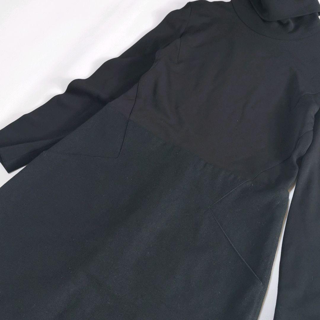 【美品✨】フェンディ ロングワンピース 切替え ハイネック 黒 42