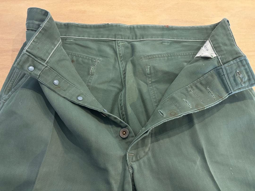 希少 40s 米軍実物 ベイカーパンツ 月桂樹ボタン ② OG-107