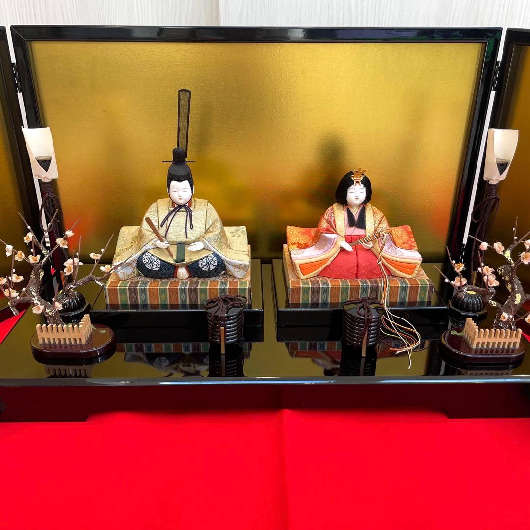 【百貨店購入】雛人形　親王飾り　江戸木目込　柿沼東光作　付属品完備❣️