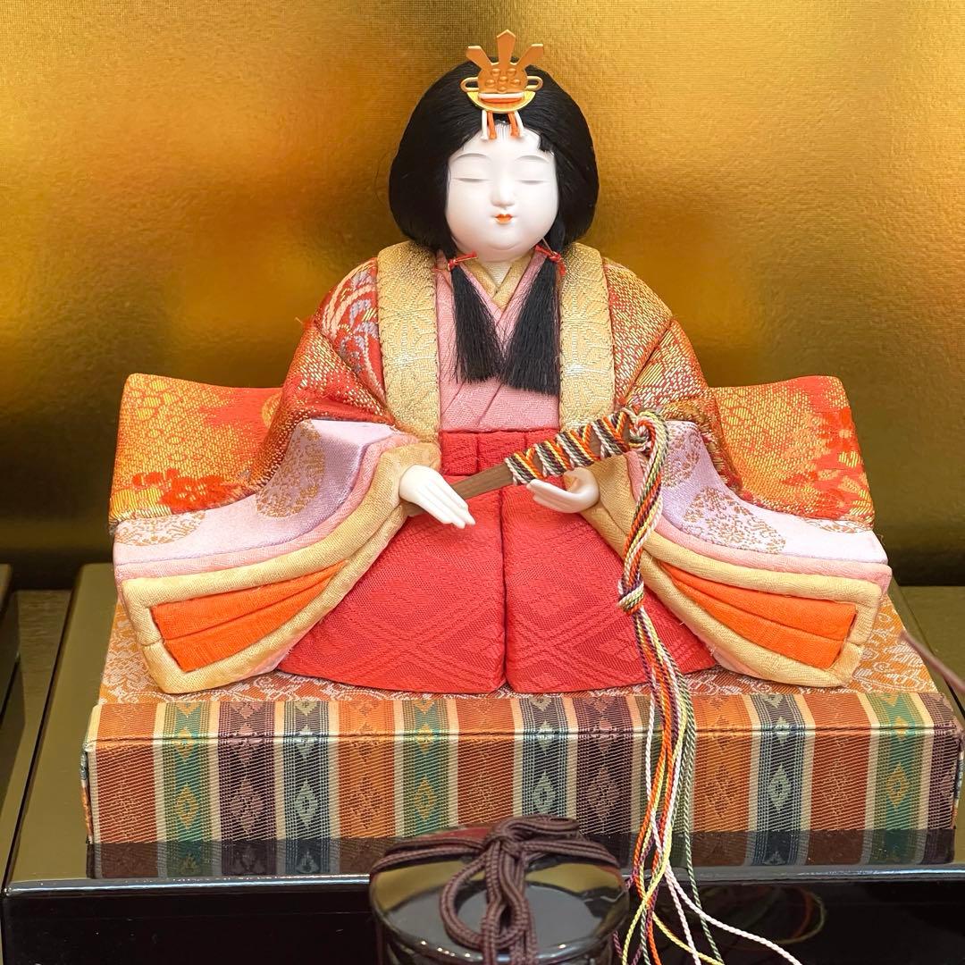 【百貨店購入】雛人形　親王飾り　江戸木目込　柿沼東光作　付属品完備❣️