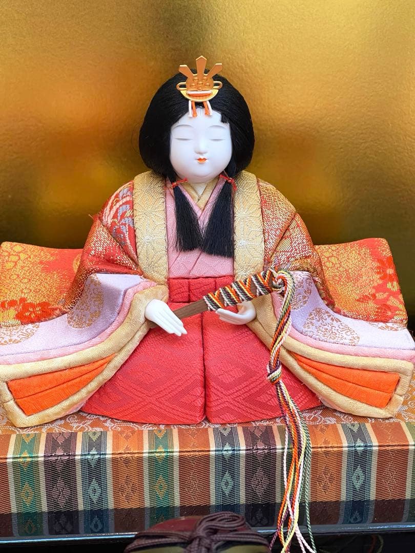 【百貨店購入】雛人形　親王飾り　江戸木目込　柿沼東光作　付属品完備❣️