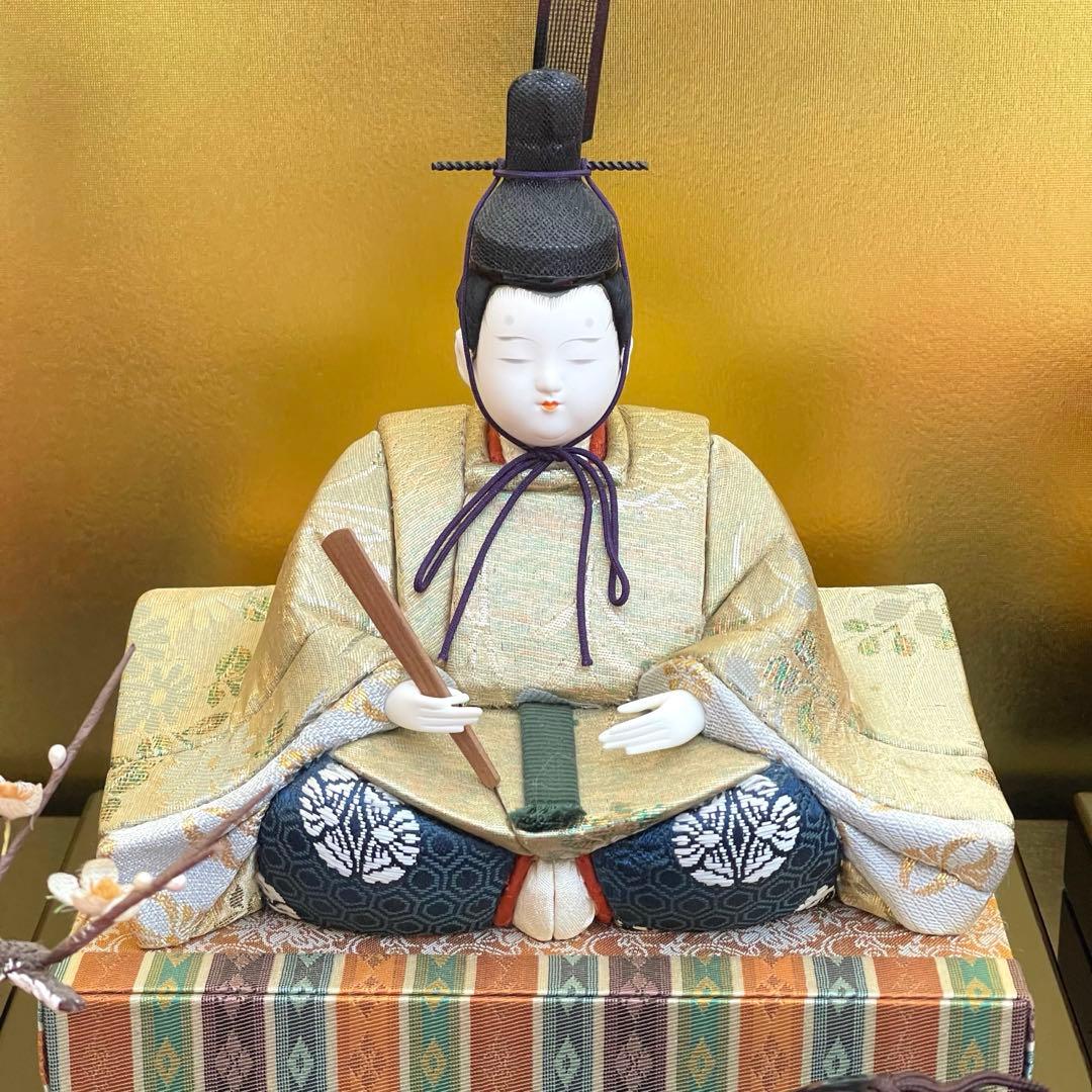 【百貨店購入】雛人形　親王飾り　江戸木目込　柿沼東光作　付属品完備❣️