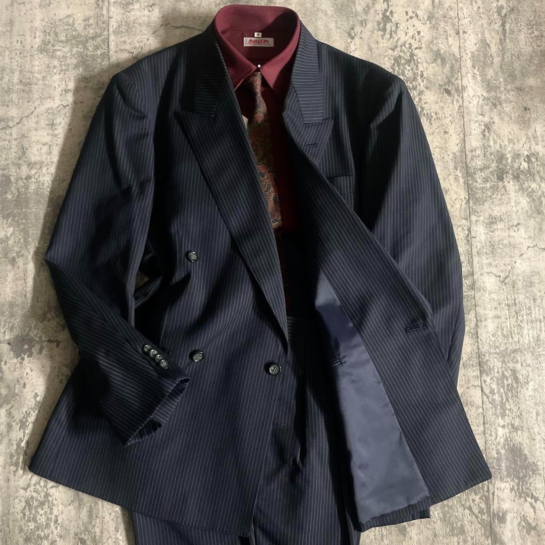 【極美品】 高級ダブルスーツ × GIORGIO ARMANIネクタイ XL