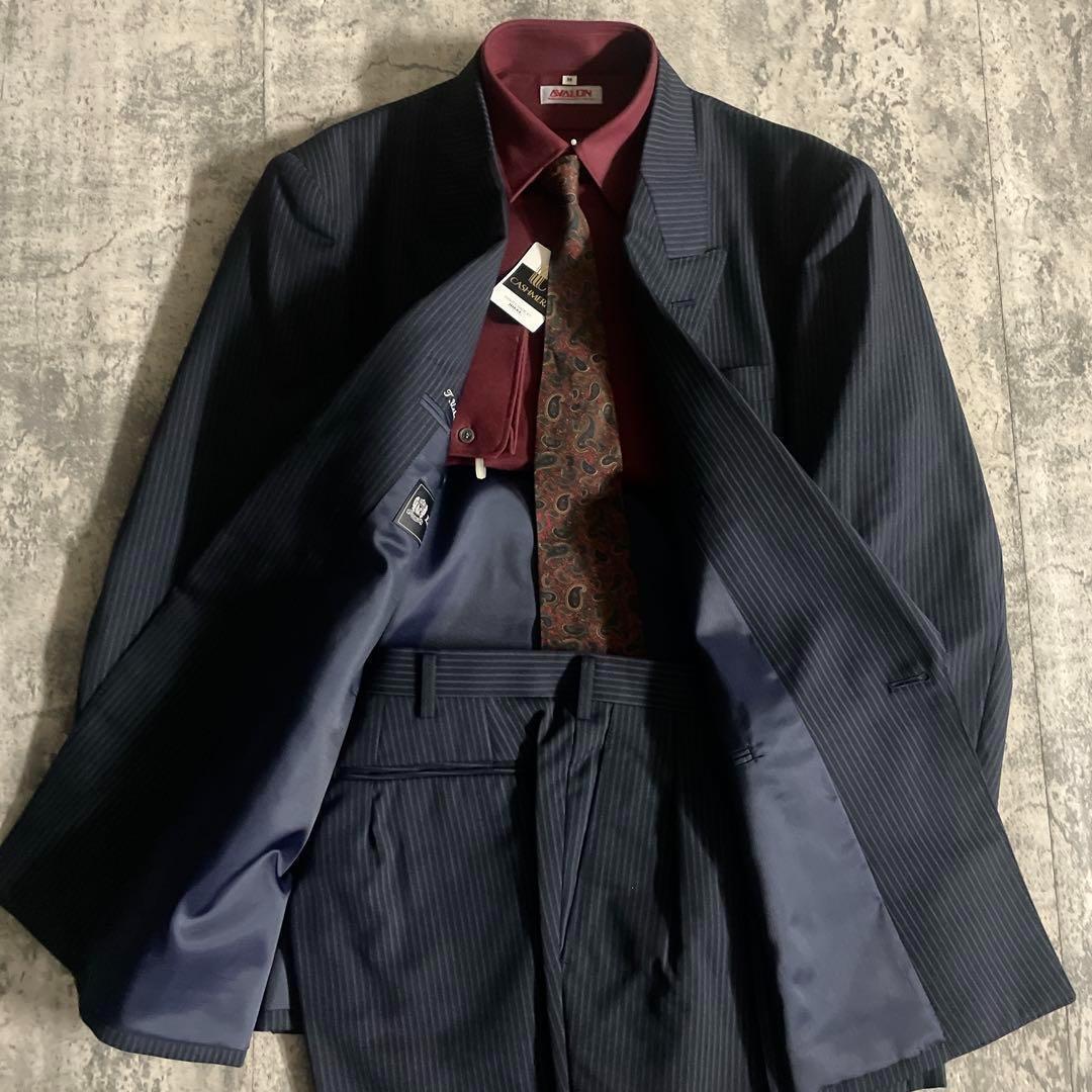 【極美品】 高級ダブルスーツ × GIORGIO ARMANIネクタイ XL