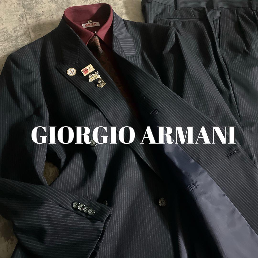 【極美品】 高級ダブルスーツ × GIORGIO ARMANIネクタイ XL