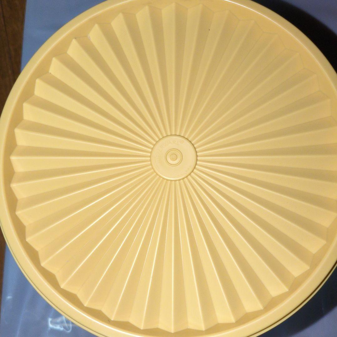 タッパーウェアクリーム色の花模様保存容器9個セット