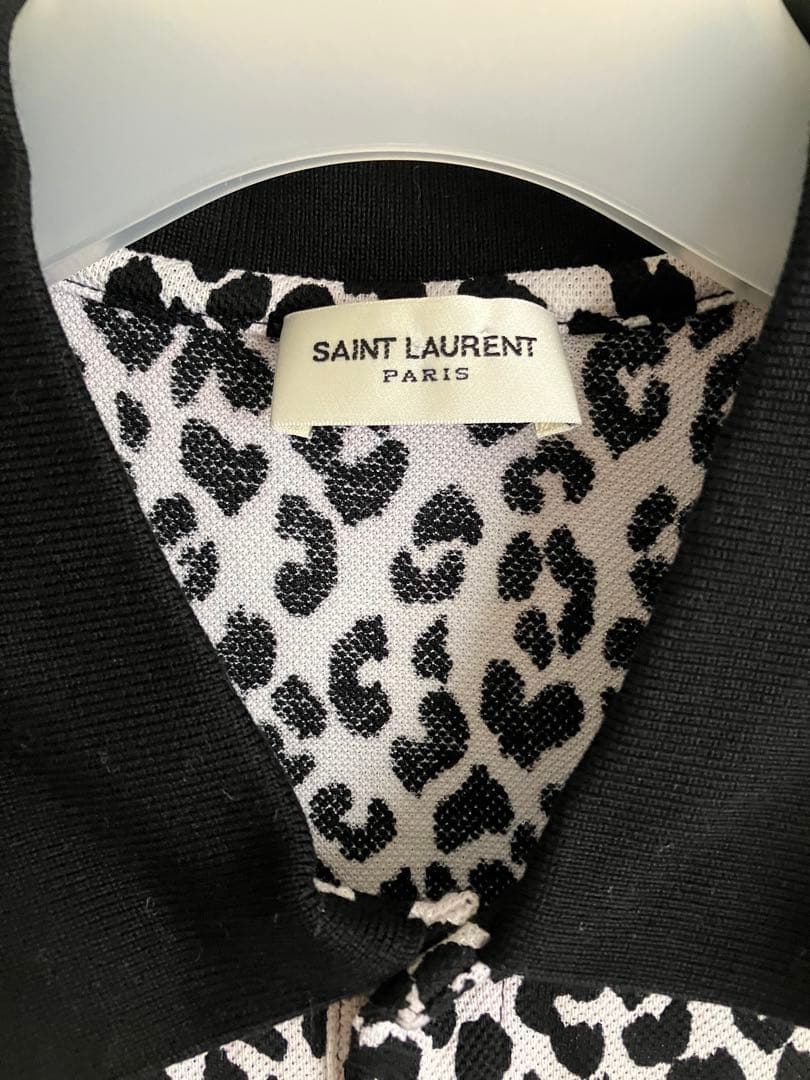 SAINT LAURENT ポロシャツ レオパード 豹柄 サンローランパリ S