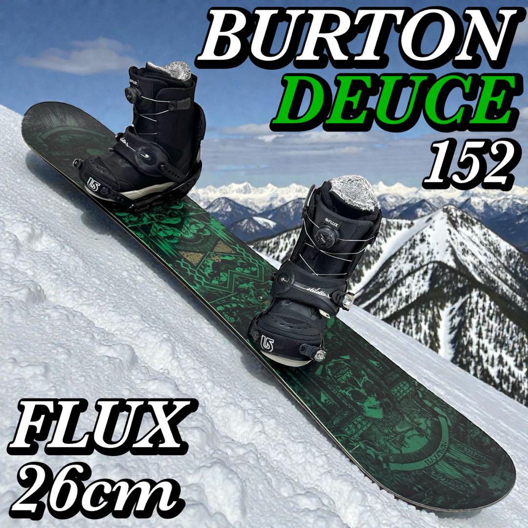 【3点セット】BURTON DEUCE 152 FLUX 26cm スノボ