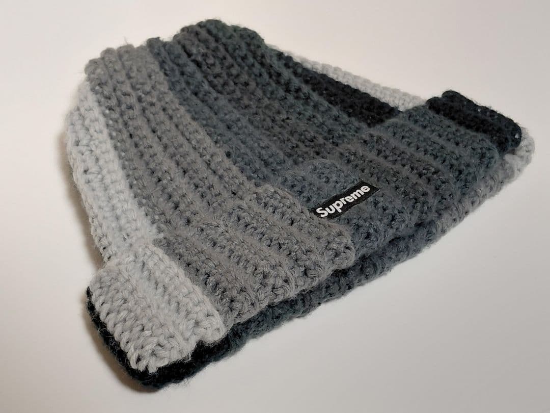 美品　Supreme　Gradient　Crochet　Beanie　Black