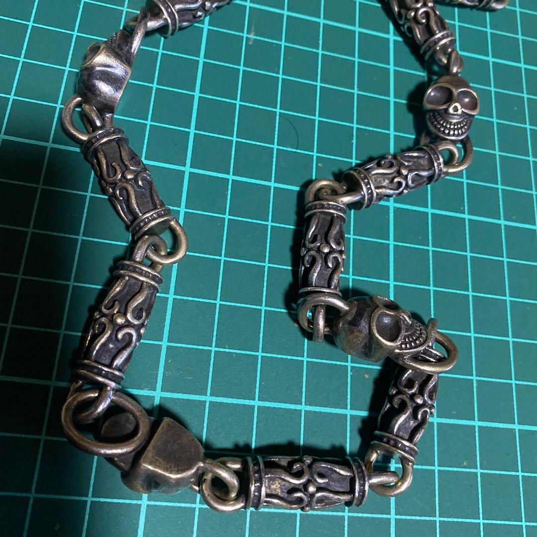 すごく早い　925 スカル　ウォレットチェーン