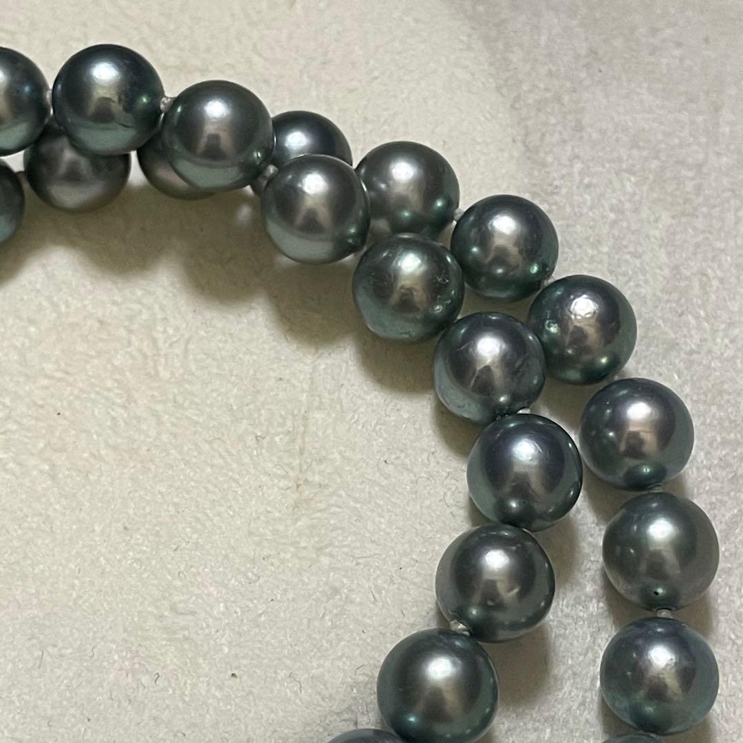 【超大珠✨テリ良】あこや真珠 ネックレス 8.5-9.0 パール グレー アコヤ