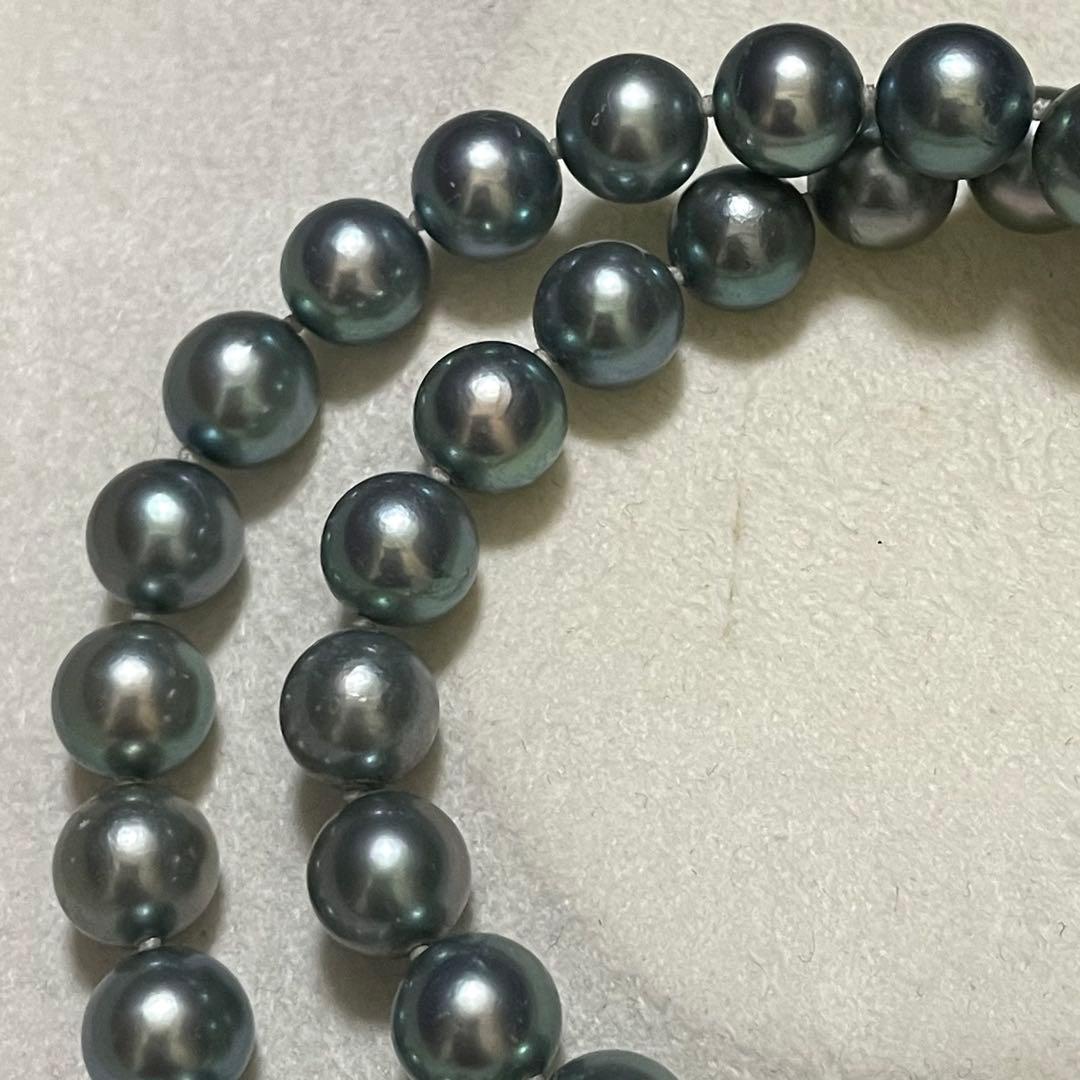 【超大珠✨テリ良】あこや真珠 ネックレス 8.5-9.0 パール グレー アコヤ