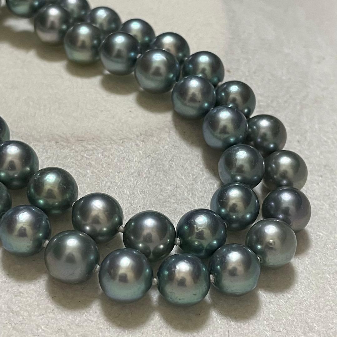 【超大珠✨テリ良】あこや真珠 ネックレス 8.5-9.0 パール グレー アコヤ