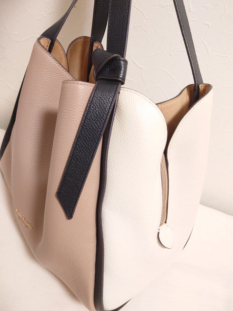 kate spade ノット カラーブロック ラージ ショルダーバッグ