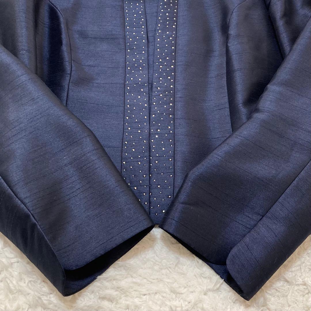 ネット完売♡ ソワールドルチェ ノーカラージャケット ストーン 大きいサイズ15