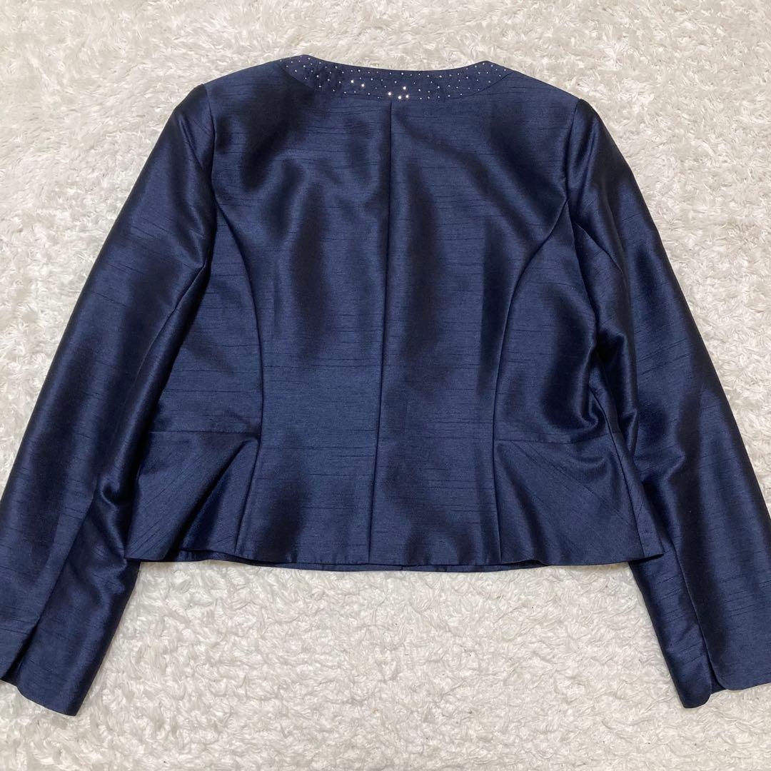 ネット完売♡ ソワールドルチェ ノーカラージャケット ストーン 大きいサイズ15