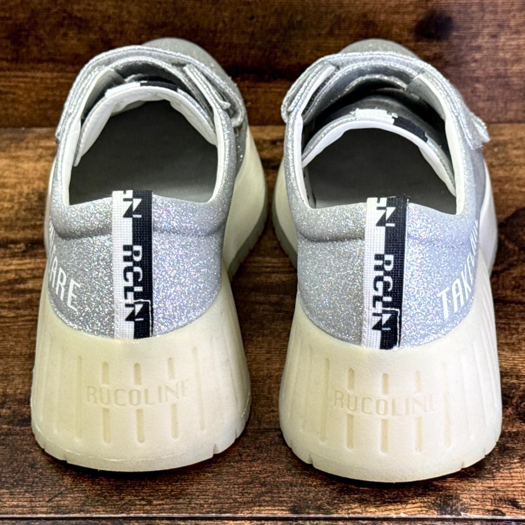 ☆即発 RUCOLINE シルバー グリッター プラットフォーム スニーカー厚底