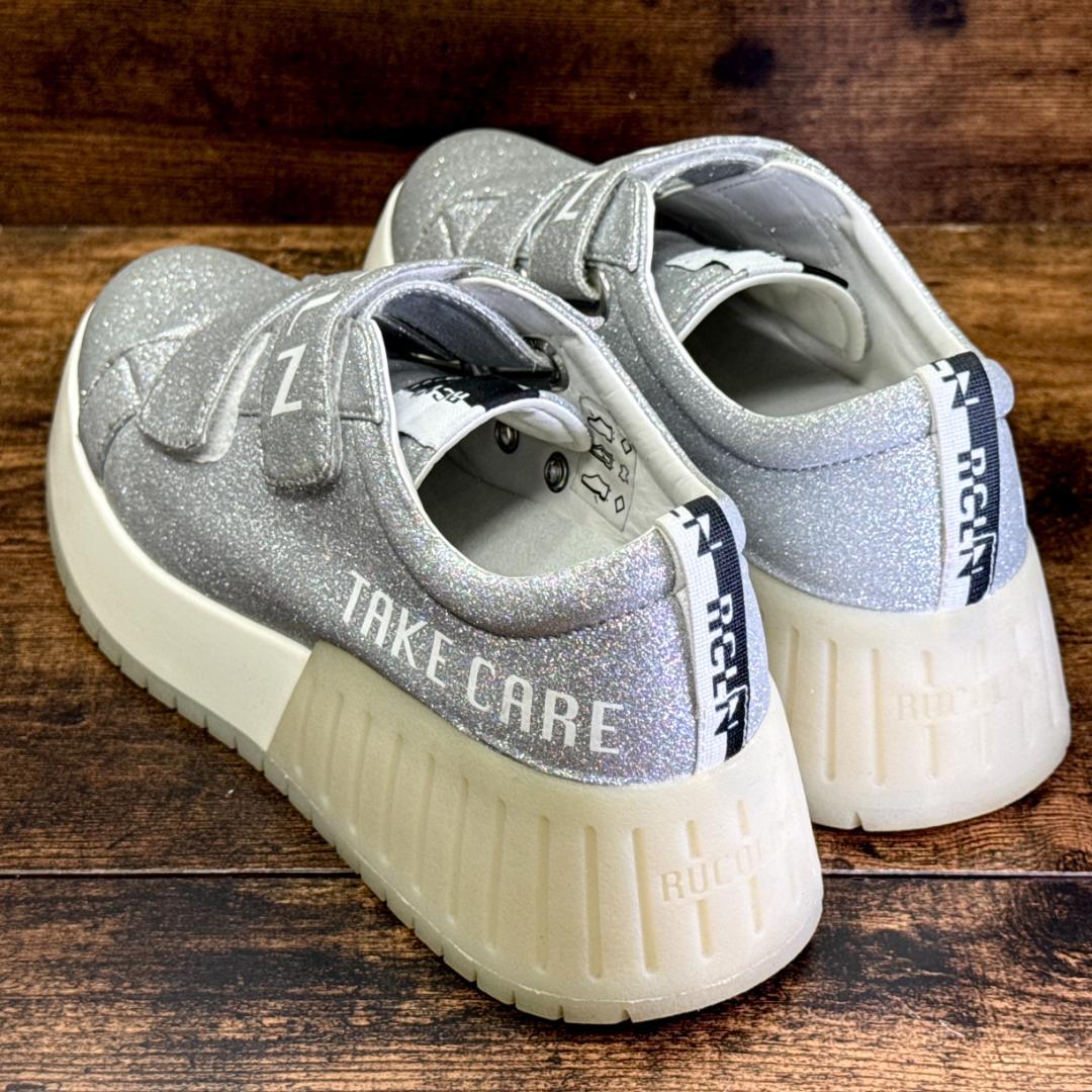 ☆即発 RUCOLINE シルバー グリッター プラットフォーム スニーカー厚底