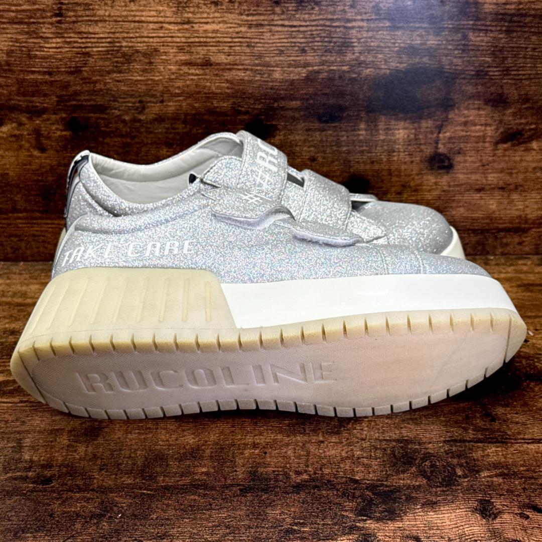 ☆即発 RUCOLINE シルバー グリッター プラットフォーム スニーカー厚底