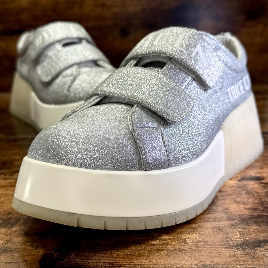 ☆即発 RUCOLINE シルバー グリッター プラットフォーム スニーカー厚底