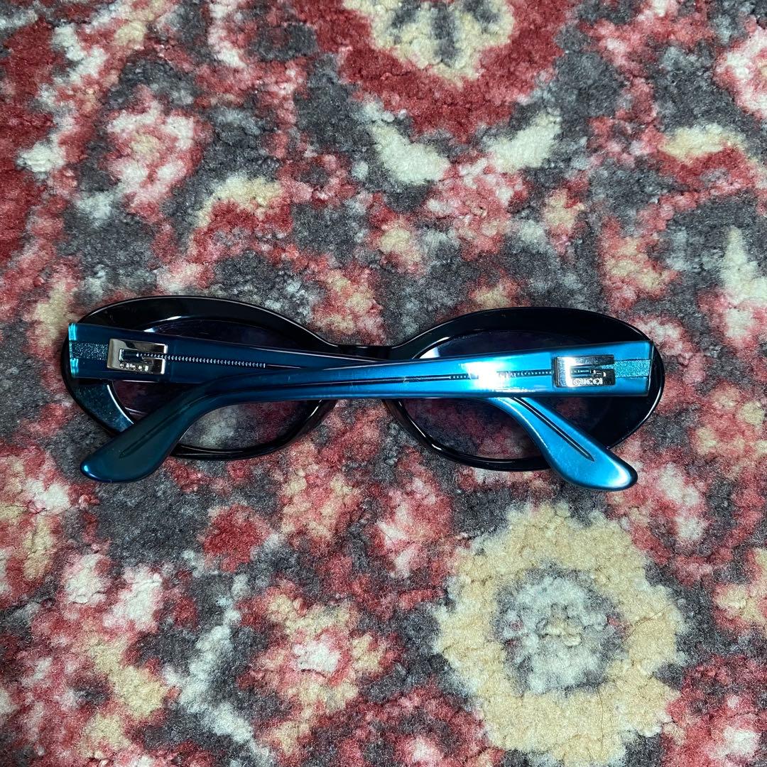 【極美品】GUCCI グッチ オーバル サングラス GG2413N/S ブルー