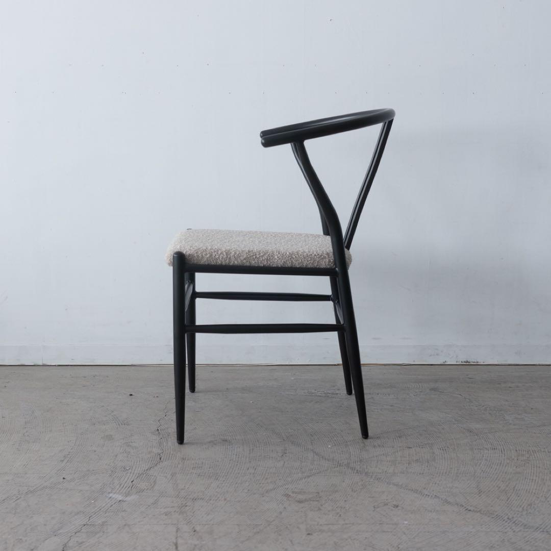 ブラック ダイニングチェア アームレスト付き