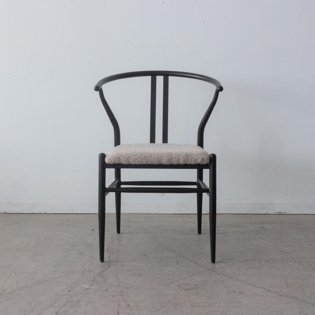 ブラック ダイニングチェア アームレスト付き