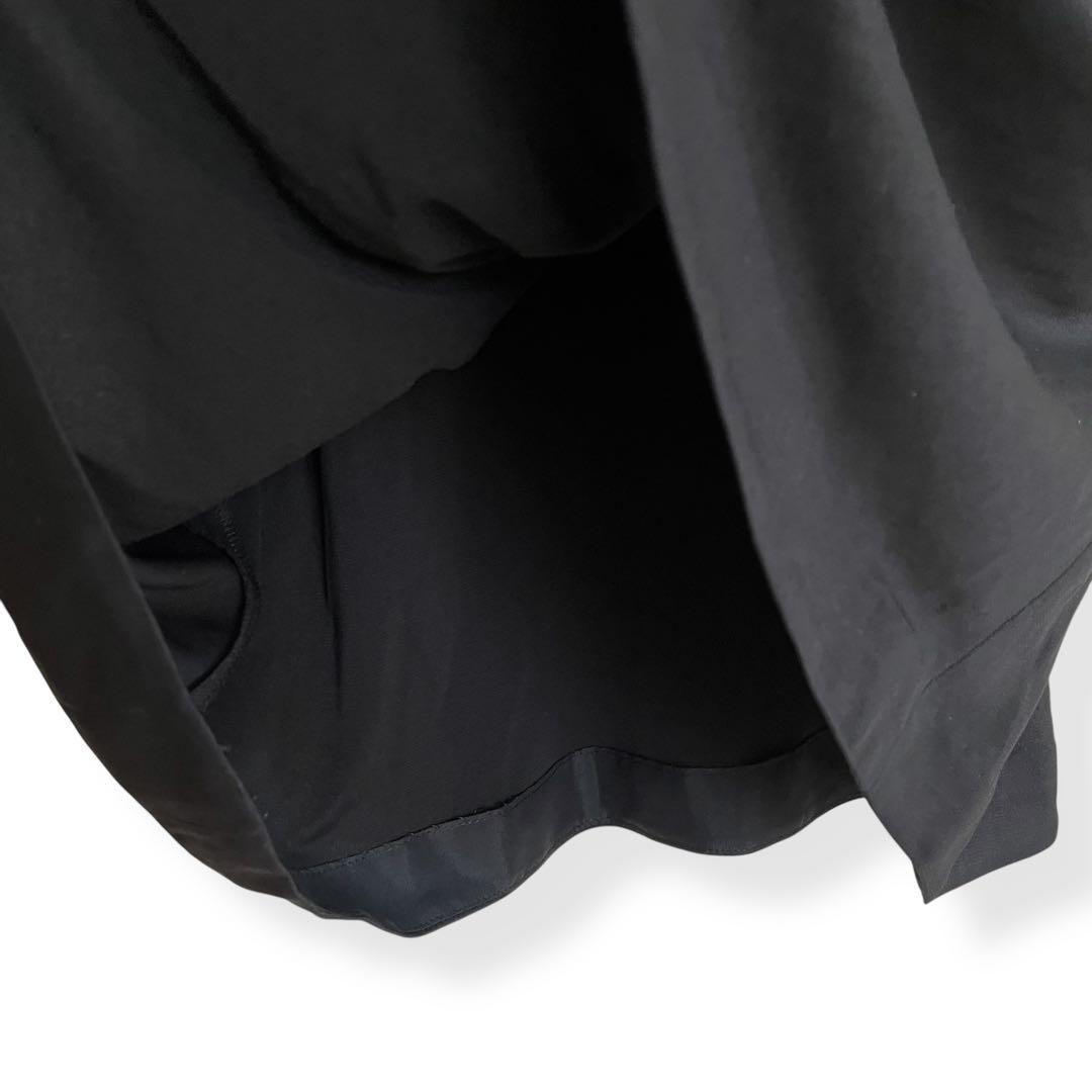 レオナール LEONARD チュニック ひざ丈ワンピース カンカン素材 ブラック